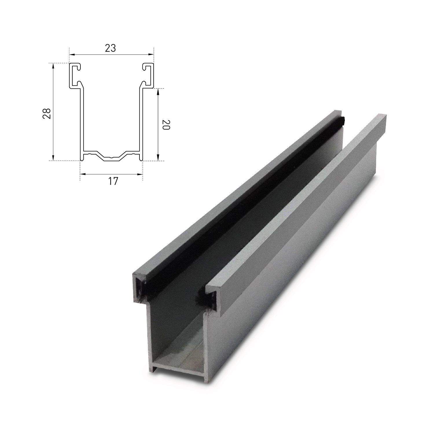 guida per tapparella 17x28