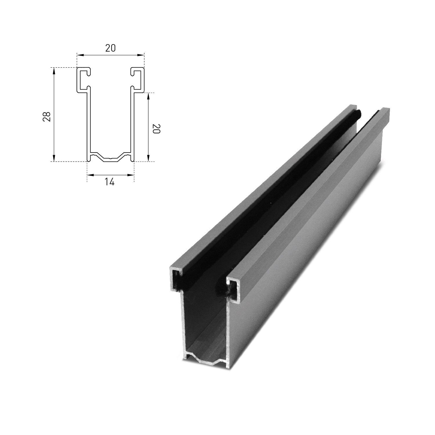 guida tapparella 14x28