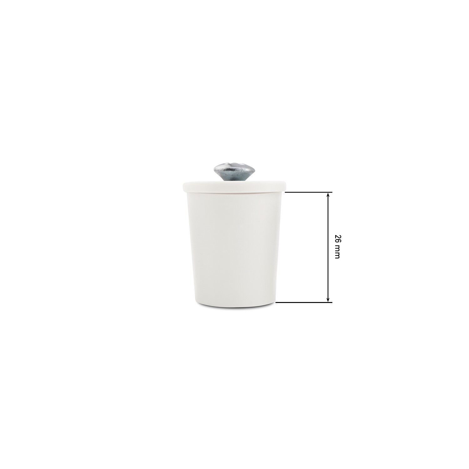 tappo di fine corsa per tapparelle bianco
