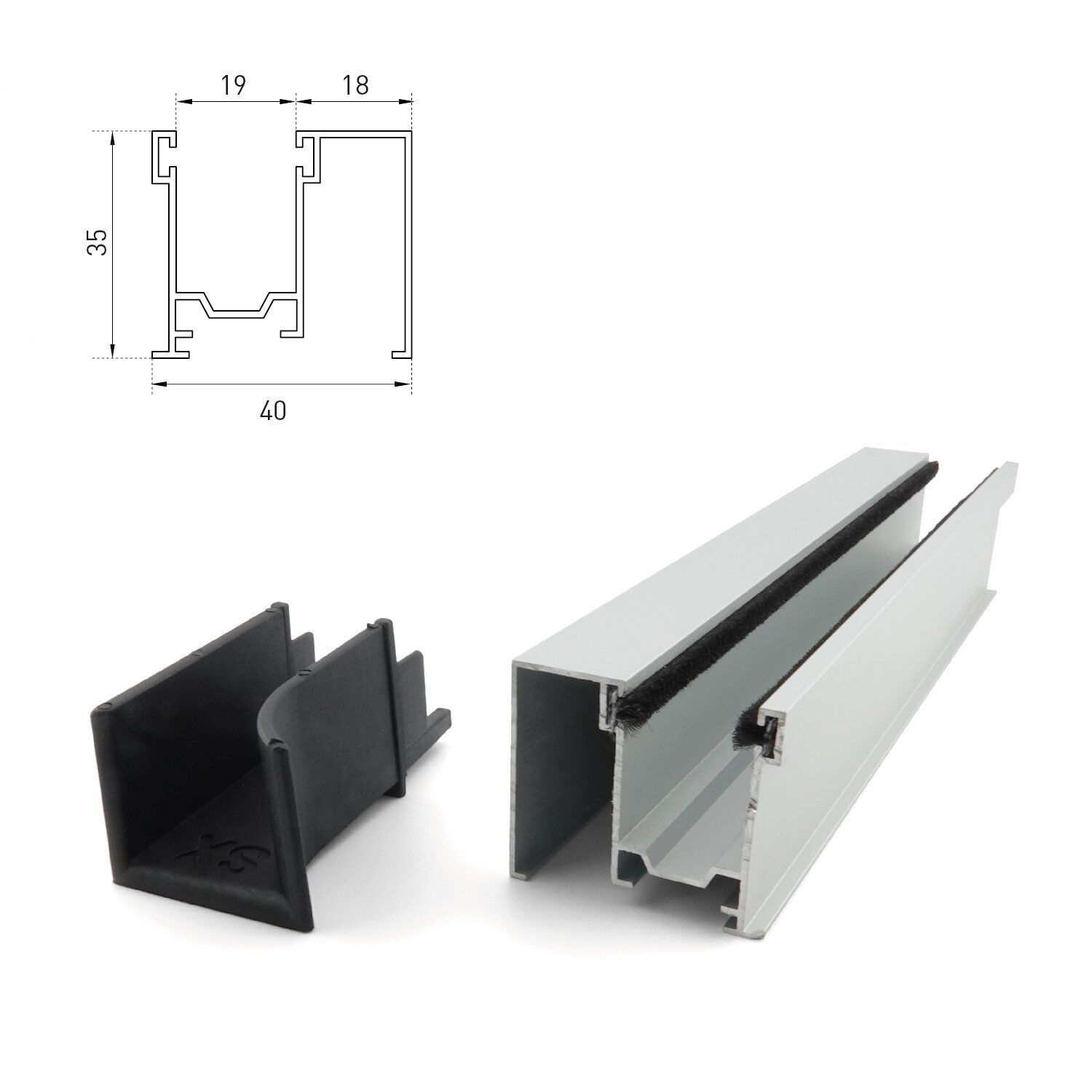 guida tapparella 40x35